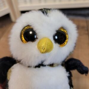 Ty Beanie Boos "Owliver" the OWL Camouflage Gold Glitter Eyes Camo